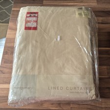 Cream Lined Curtains Pencil