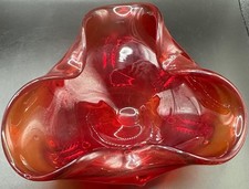 Vintage Murano Style Red Art