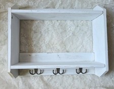 Rustic shabby Chic Cup holder/ kitchen Mug rack shelf/ spice rack wood. BATH