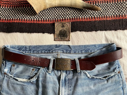 Levi leather belt made - leather,