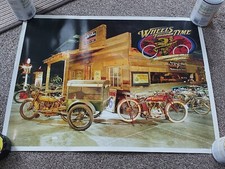 Wheels Through Time Museum Maggie Valley Motorcycle Poster Harley From USA Rare