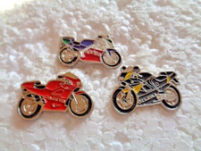 Job lot of 3 Motorcycles Gilera Aprila Cagiva vintage metal lapel pins