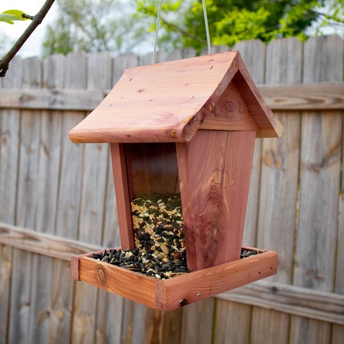 Amish made cedar small hopper - cedar,