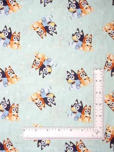 Fabric with bluey bingo - bluey,