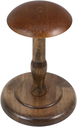 Wooden hat stand wigs - wooden,
