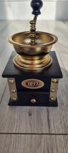 Vintage wooden coffee grinder - coffee,