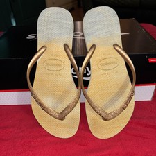 Havaianas Womens Gold Glitter
