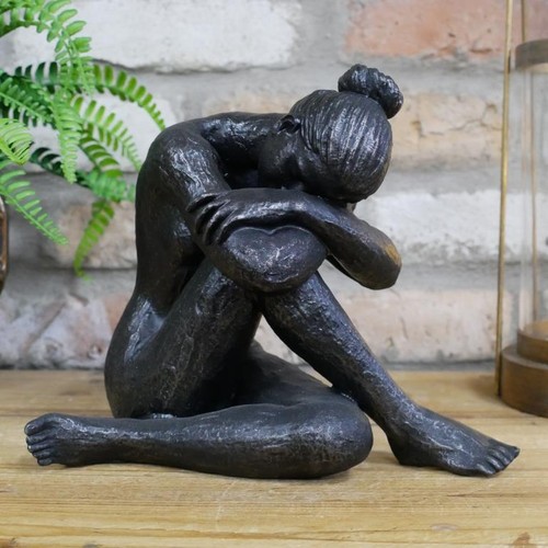 Sitting woman scuplture - scuplture, naked