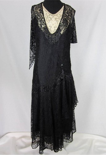 Exquisite beaded black - beaded, lace