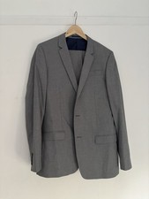 River Island Men’s Grey Straight Leg Suit 42 Chest