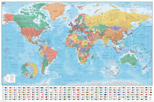 World Map Maps Educational Maxi Poster Print 61x91.5cm | 24x36 inches