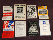 Football programmes x 8 Non league v league clubs etc. Manchester United