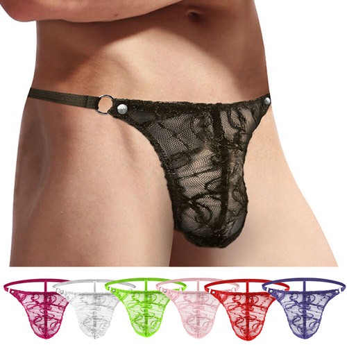 Men lace sexy thong - men,