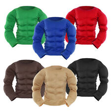 FAKE MUSCLE CHEST PADDED SHIRT TOP FANCY DRESS SUPERHERO BODYBUILDER COSTUME