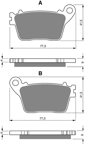 Goldfren brake pads - rear, for