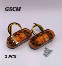 Led Side Marker Lights Trailer Caravan Truck Van Orange 12v 24v