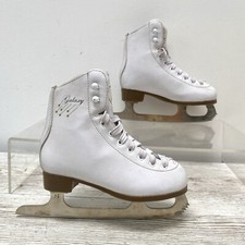 SFR Galaxy Ice Skates White Leather Kids  UK 12.5 EU 30.5 Good Used Condition