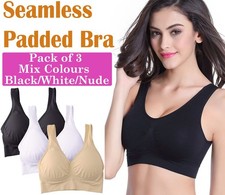3 Pack Seamless Padded Bras
