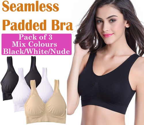 Pack seamless padded bras - 3,