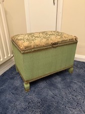 Rattan & fabric storage toy box with lid