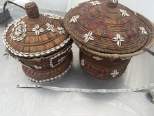 Antique Ethiopian Baskets Hand Woven Decorative