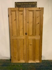 CP78 (38 3/4 x 65 3/4) Pair of Old Victorian Cupboard Doors