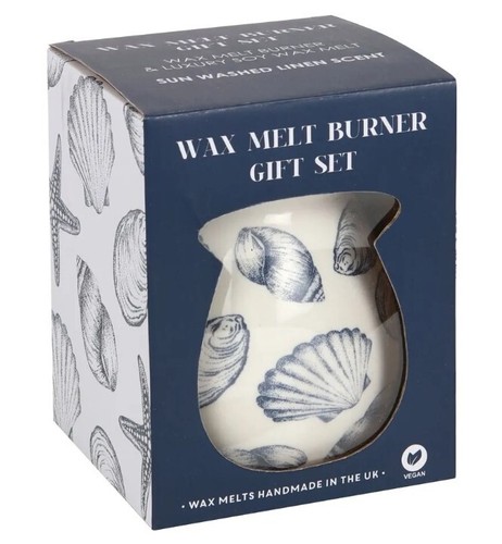 Ceramic seashell wax melter - seashell,