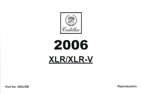 Printed book 2006 cadillac - book, xlr