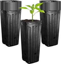 40Pcs Tall Tree Pots Plastic