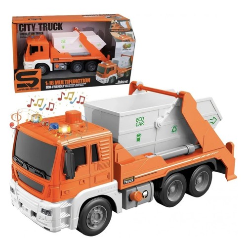 Skip loader truck with lights - loader,