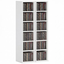 HOMCOM Set of 2 CD Storage