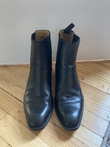 Sandro black leather chelsea - black,