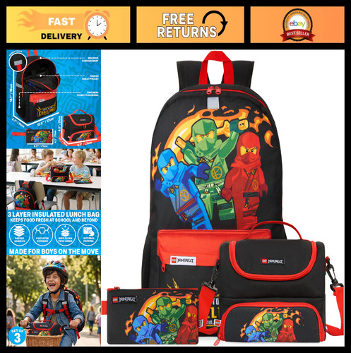 Ninjago boys piece backpack - ninjago,