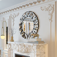 Modern Large Spiral Patterned Living Bedroom Hallway Venetian Round Wall Mirror