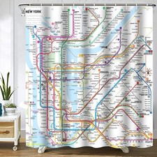 New York Subway Map Shower