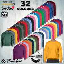 Mens Gildan Work Sweatshirt Heavy Blend Jumper Pullover Sweater Plain Crew Neck