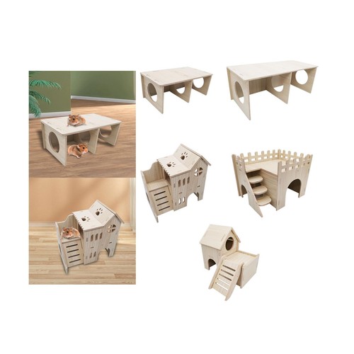 Wooden hamster house - wooden,