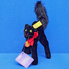 Steiff black cat tom - black,