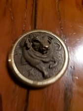 Vintage Stuart Houghton Brass Horoscope Star Sign Taurus Paperweight 