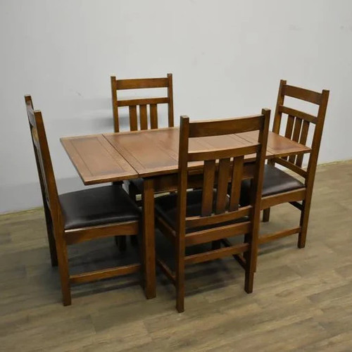 Mission oak kitchen table with - oak,