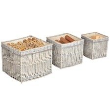 Outsunny Set of 3 Wicker Log