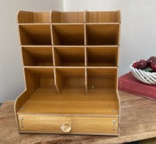 Wooden Desk Organiser with