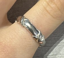 925 Sterling Silver Tiffany Co. Paloma Picasso X Kisses Band Ring Size L