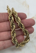 Vintage Gold Tone Chunky Rope
