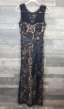 62 Betsy & Adam Lace Maxi Dress Size UK 12 Black Formal Party Wedding LIVE 