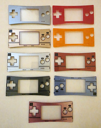 Gameboy micro faceplates set - faceplates,