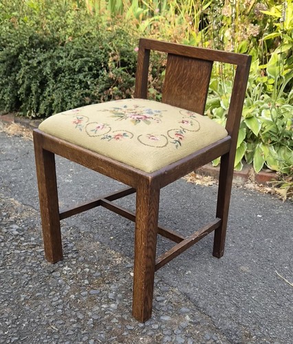 Edwardian oak stool - edwardian,