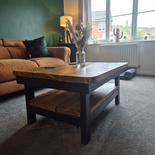 Rustic wooden coffee table - coffee,