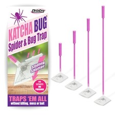 Katcha® Pink Spider Catcher - 4 different size handles