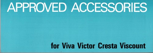 Vauxhall accessories 1968 1969 - vauxhall,